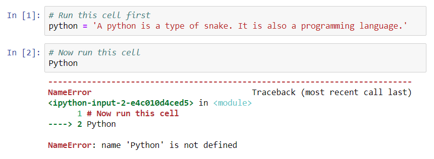 Python is case sensitive